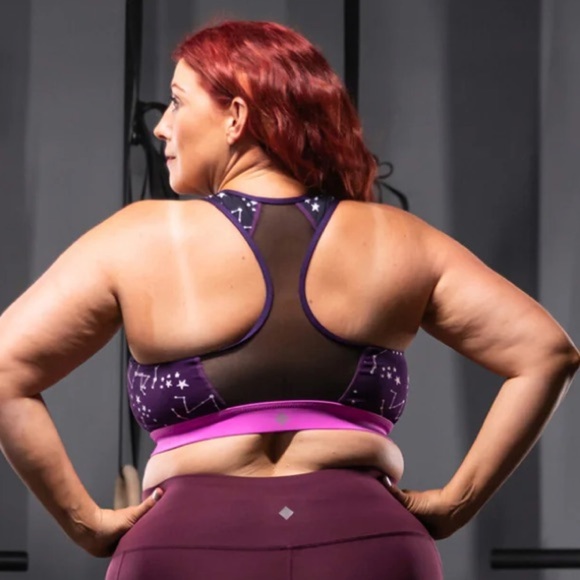 RISE INVINCIBLE Racerback Medium Impact Navy Blue Sports Bra Size X Large NEW - Picture 9 of 11